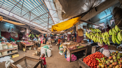 Farmer's market in Kenya